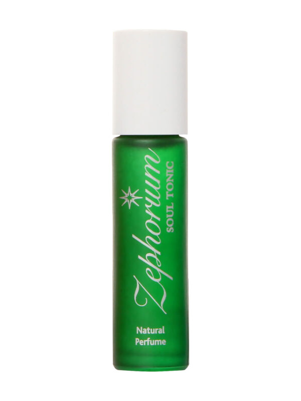 Zephorium Soul Tonics (Green) Heart Chakra Emerald Crystal Balance and Protection Jasmine Oil Natural Perfume Rollerball