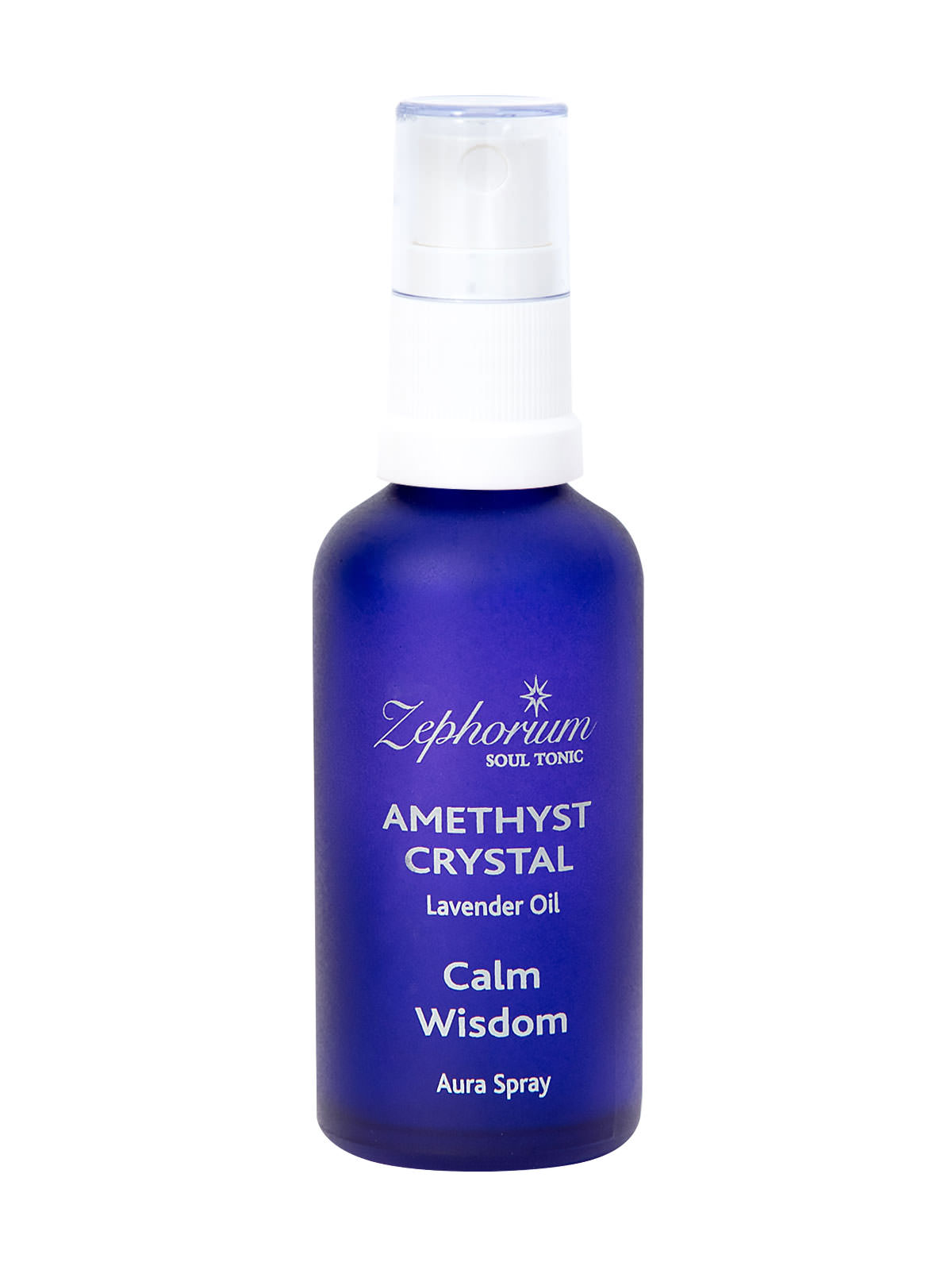 Amethyst-Crystal-Chakra-Aura-Spray Zephorium Soul Tonics Crown Chakra Amethyst Crystal Calm and Wisdom Lavender Oil Natural Chakra Aura Spray and Chakra Balancing Mist