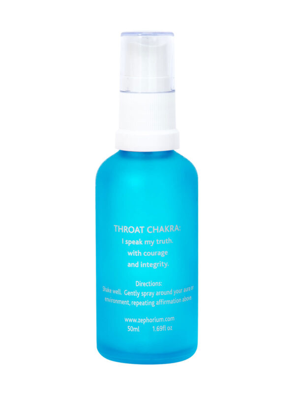 Zephorium Soul Tonics Throat Chakra Aquamarine Crystal Truth and Integrity Neroli Oil Natural Chakra Aura Spray and Chakra Balancing Mists