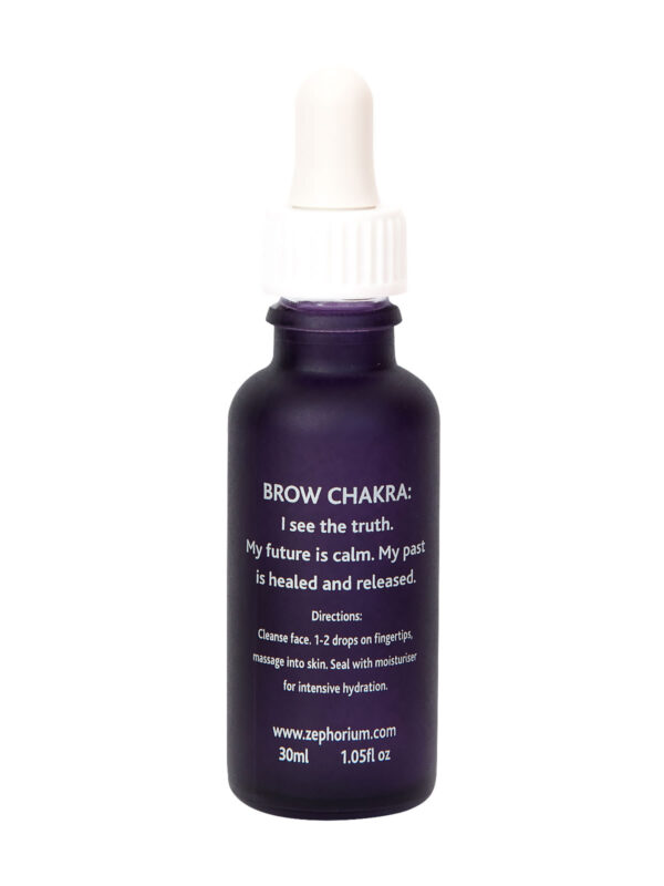 Zephorium Soul Tonics Brow Chakra Lapis Lazuli Crystal Clarity and Vision Oily Skin Organic Face Serum with Frankincense Oil, Evening Primrose Oil and Apricot Kernel Oil