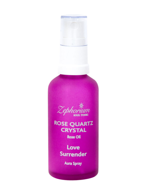Zephorium Soul Tonics Heart Chakra Rose Quartz Crystal Love and Surrender Rose Oil Natural Chakra Aura Spray and Chakra Balancing Mists