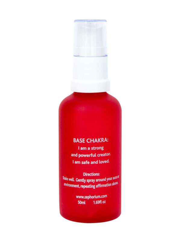 Zephorium Soul Tonics Base Chakra Ruby Crystal Strength and Grounding Ylang Ylang Oil Natural Chakra Aura Spray and Chakra Balancing Mist