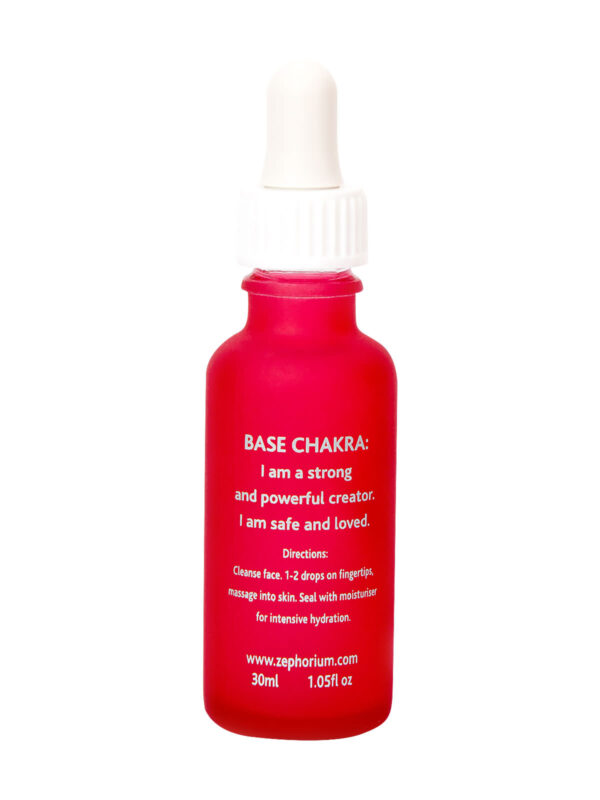 Base Chakra, Strength and Grounding, Ruby Crystal Ylang Ylang Oil, St John’s Wort, Apricot Kernel Oil